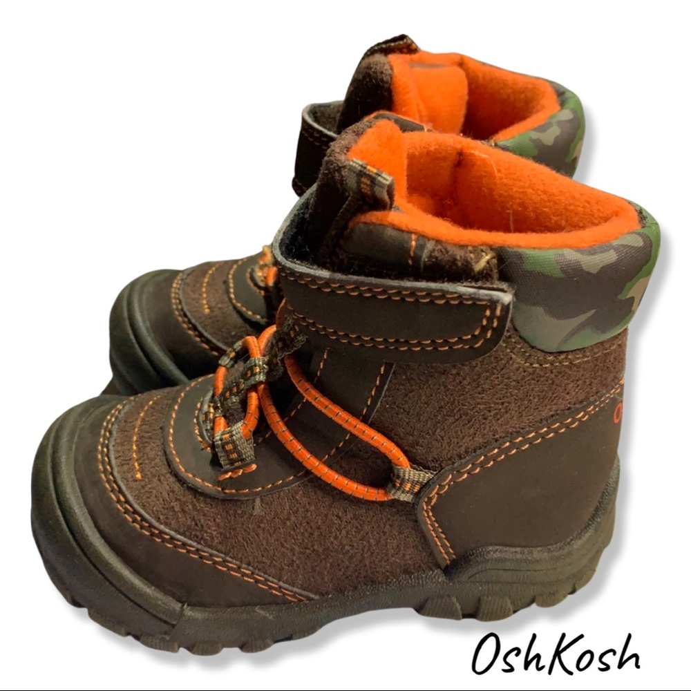 OshKosh Walker Size 5 Brown & Orange Hiking Boots